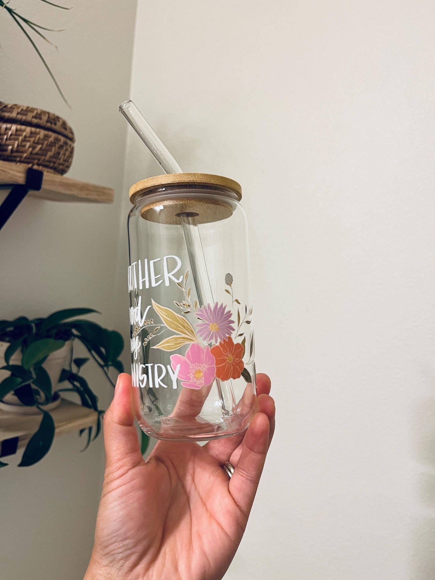 Motherhood is my Ministry Glass Cup