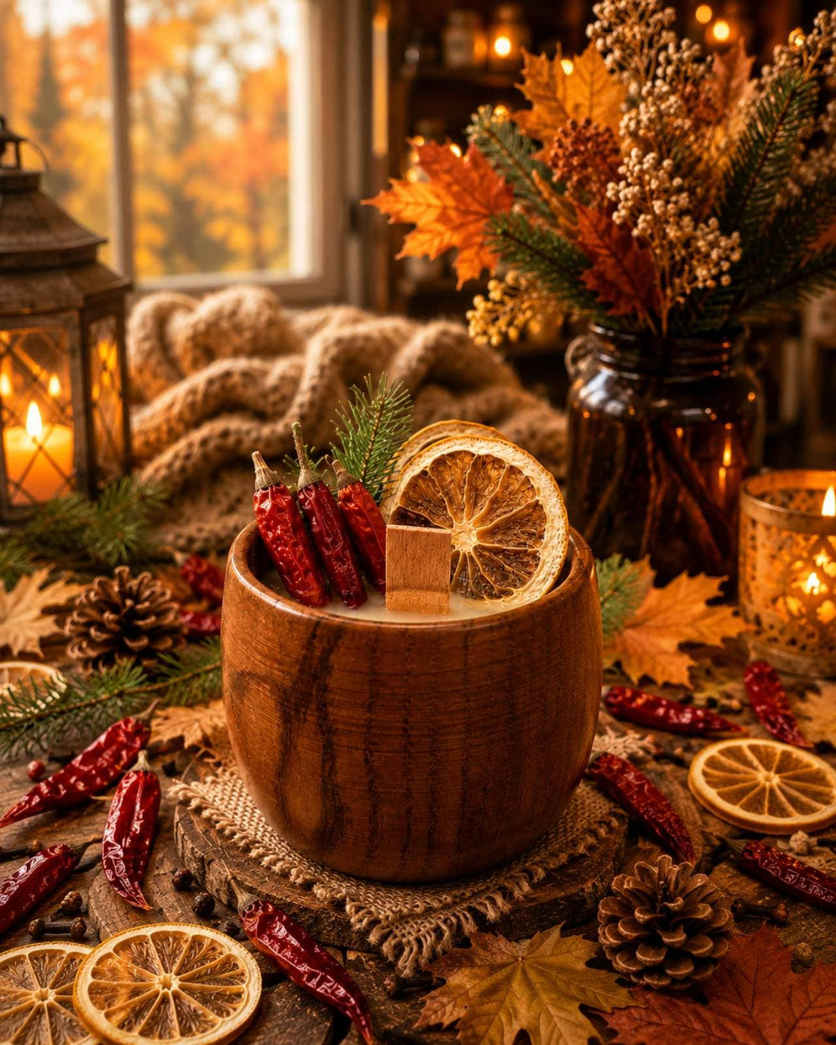Hot Spice Candle: Cinnamon Orange Clove