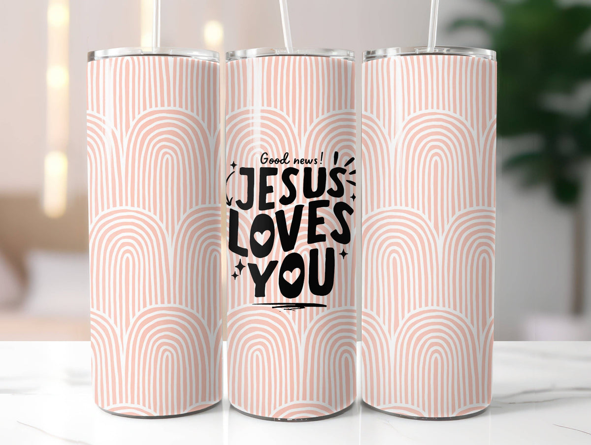 GOOD NEWS JESUS LOVES YOU TUMBLER