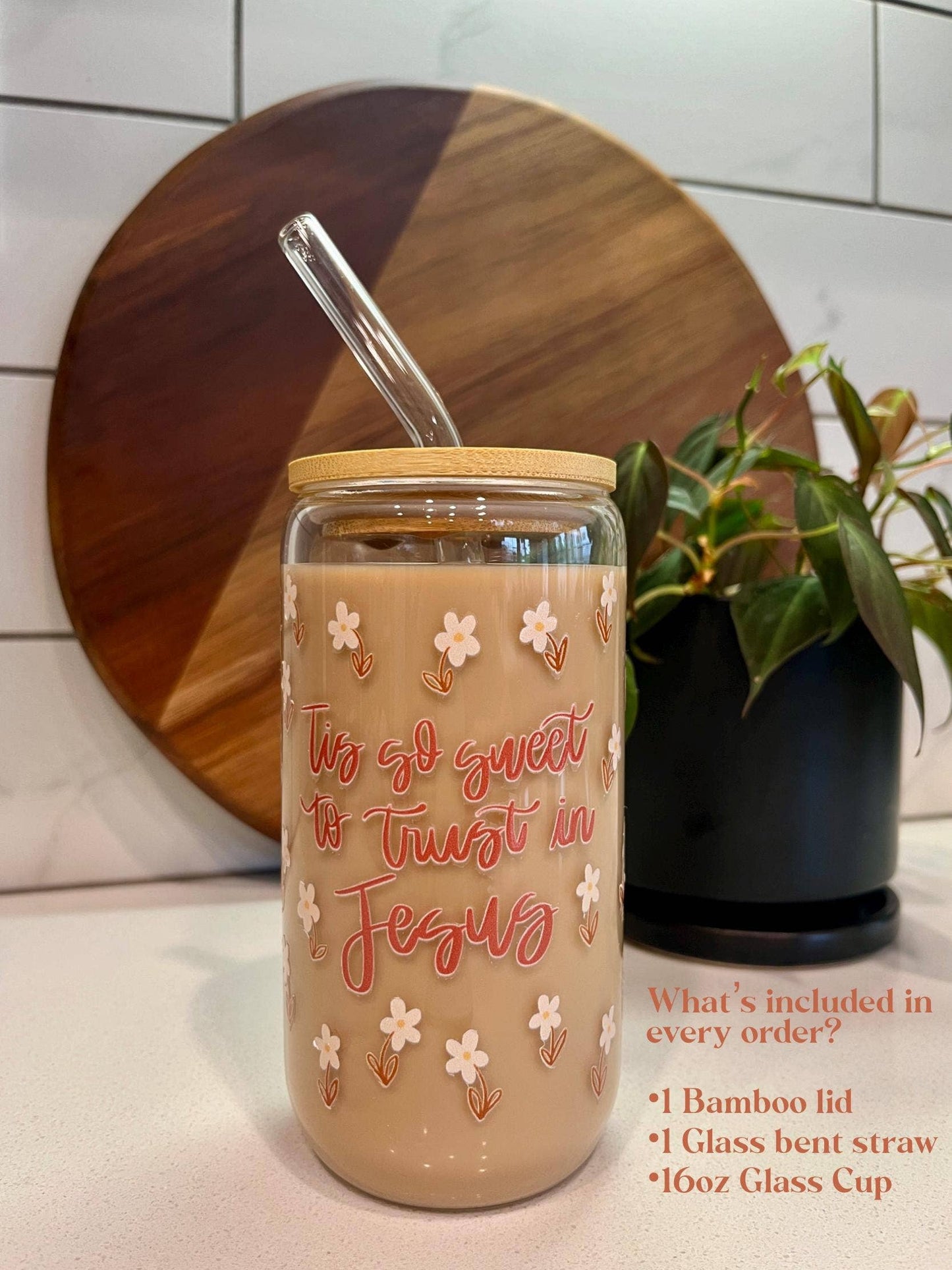 Tis so Sweet to Trust in Jesus Glass Cup
