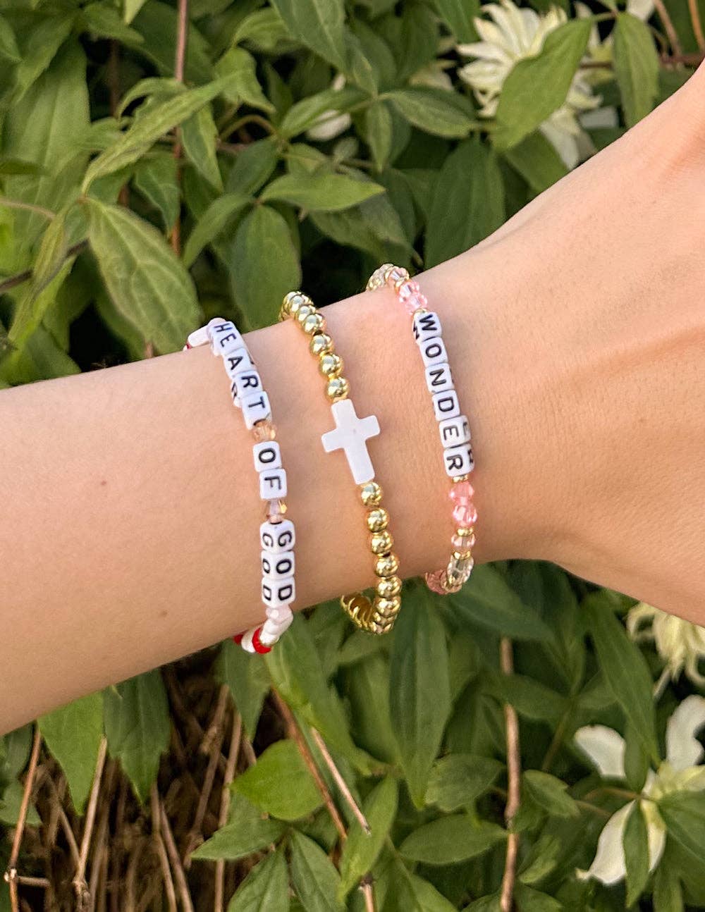Gold Cross Bracelet: Large