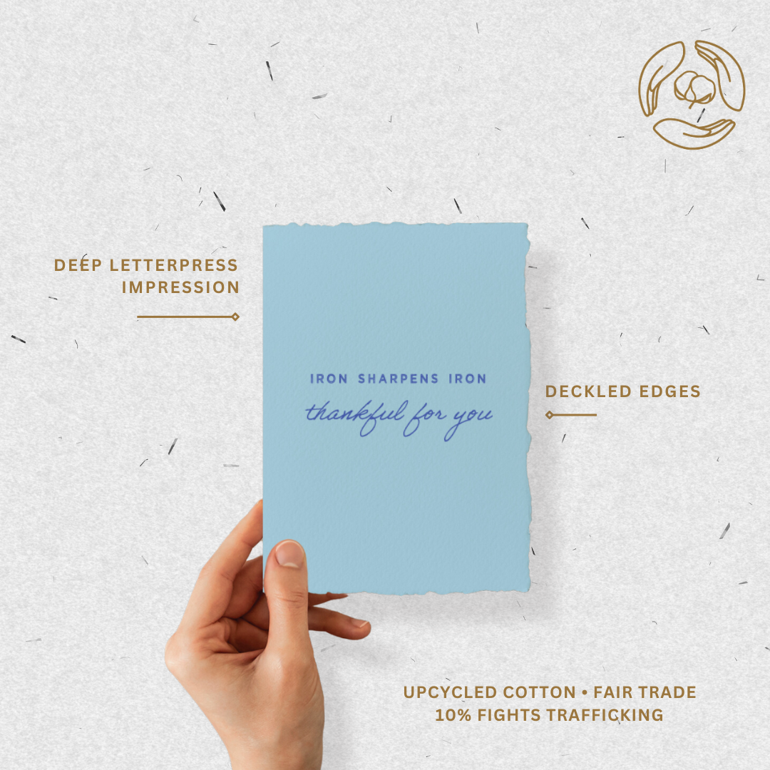 Iron Sharpens Iron Thankful | Christian Greeting Cards