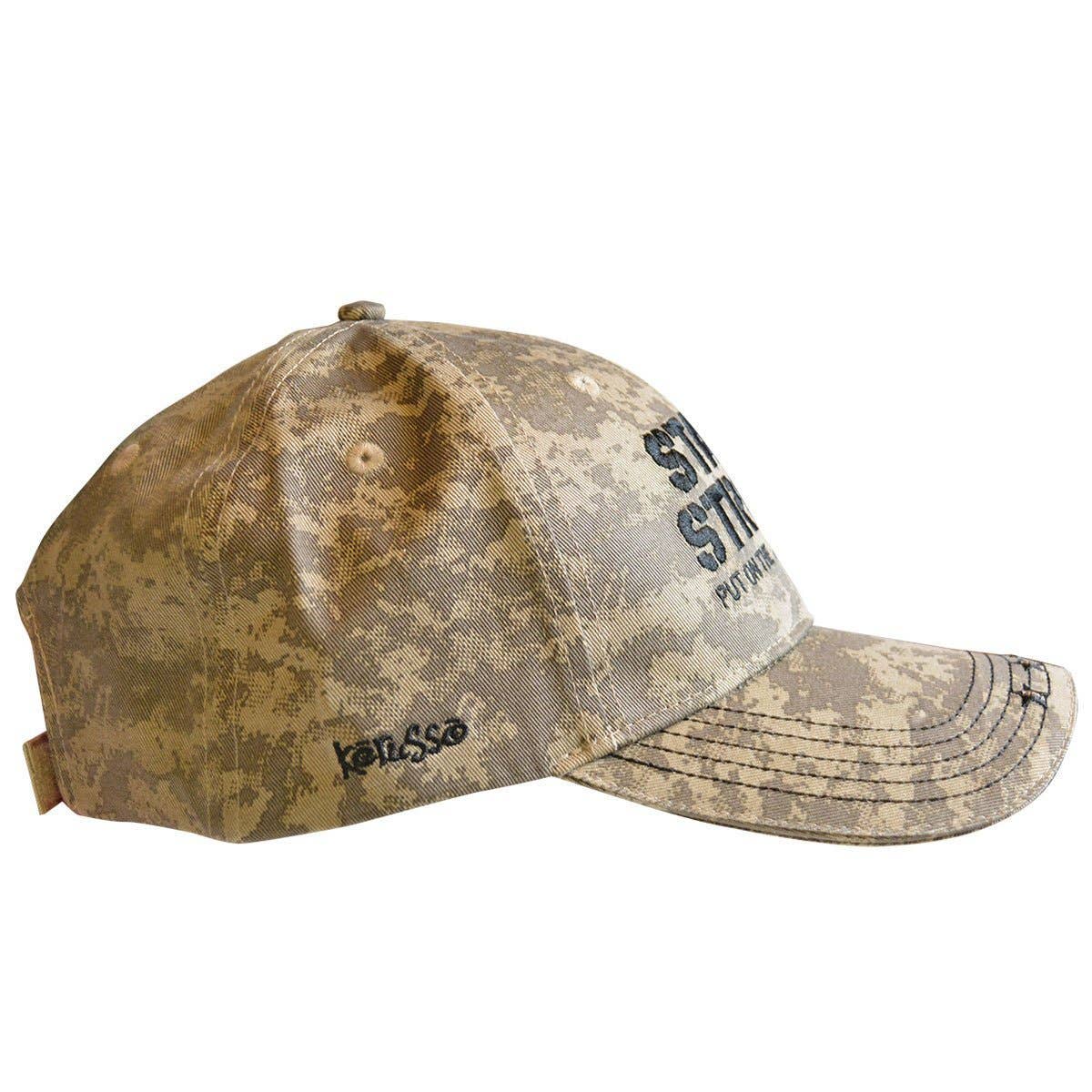Mens Baseball Cap Stand Strong: Desert Camo