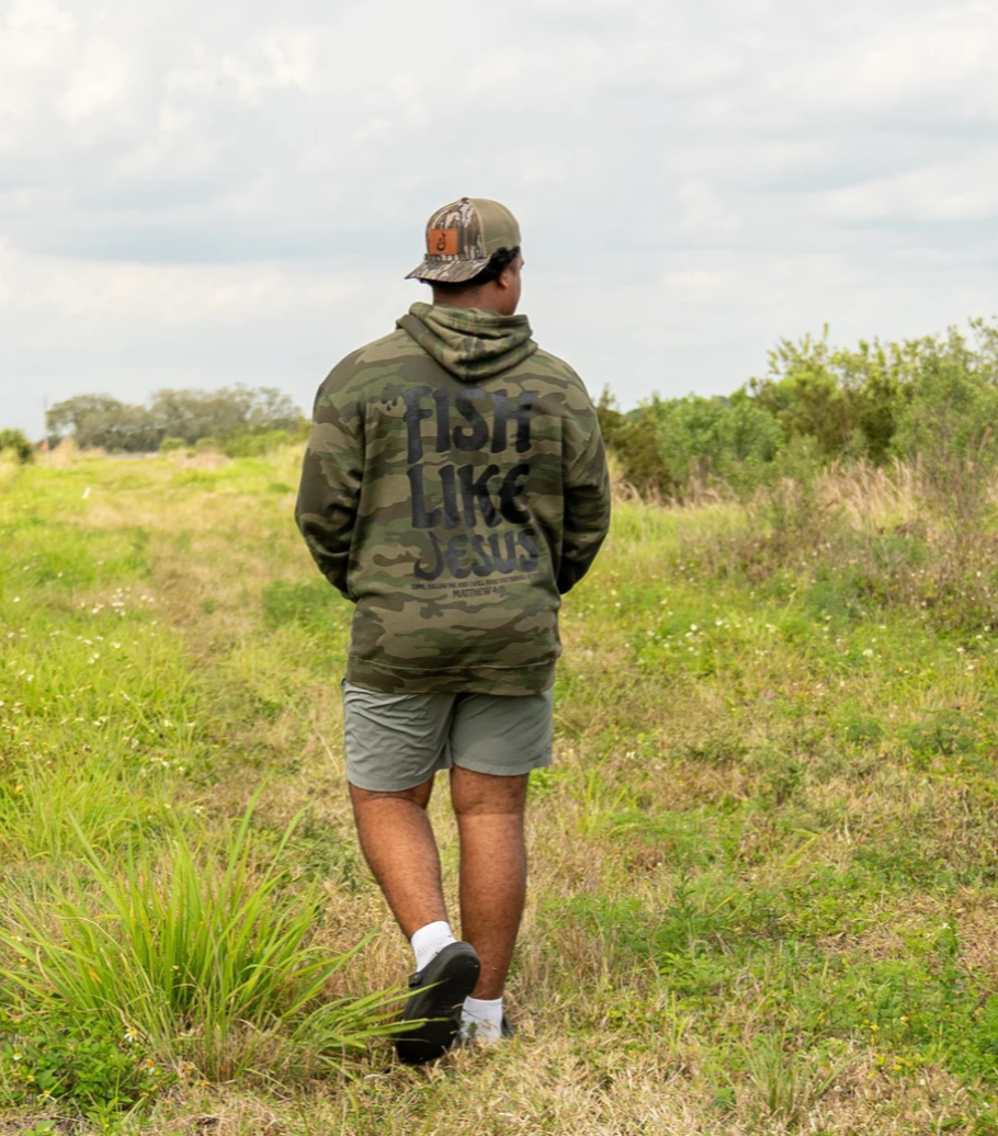 Fish Like Jesus Hoodie - Camo