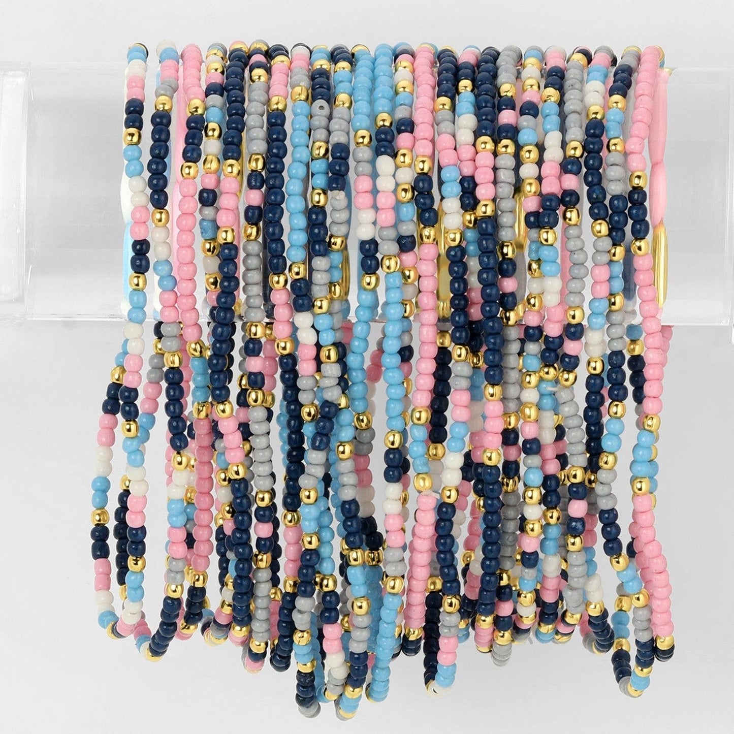 Assorted 2mm Stretch Seed Bead Bracelets