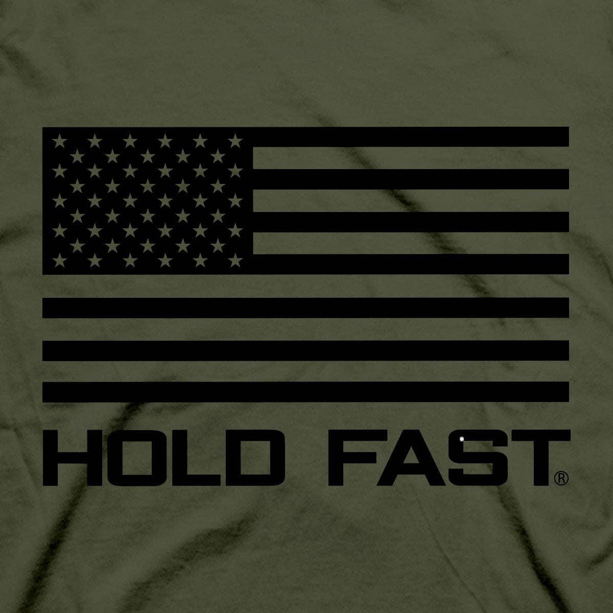 HOLD FAST Mens T-Shirt Psalm 23: Military Green