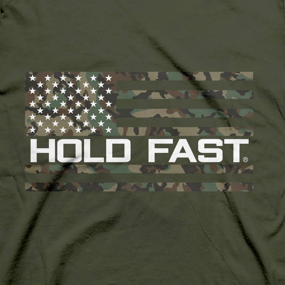 HOLD FAST Men's T-Shirt We The People Camo: Military Green