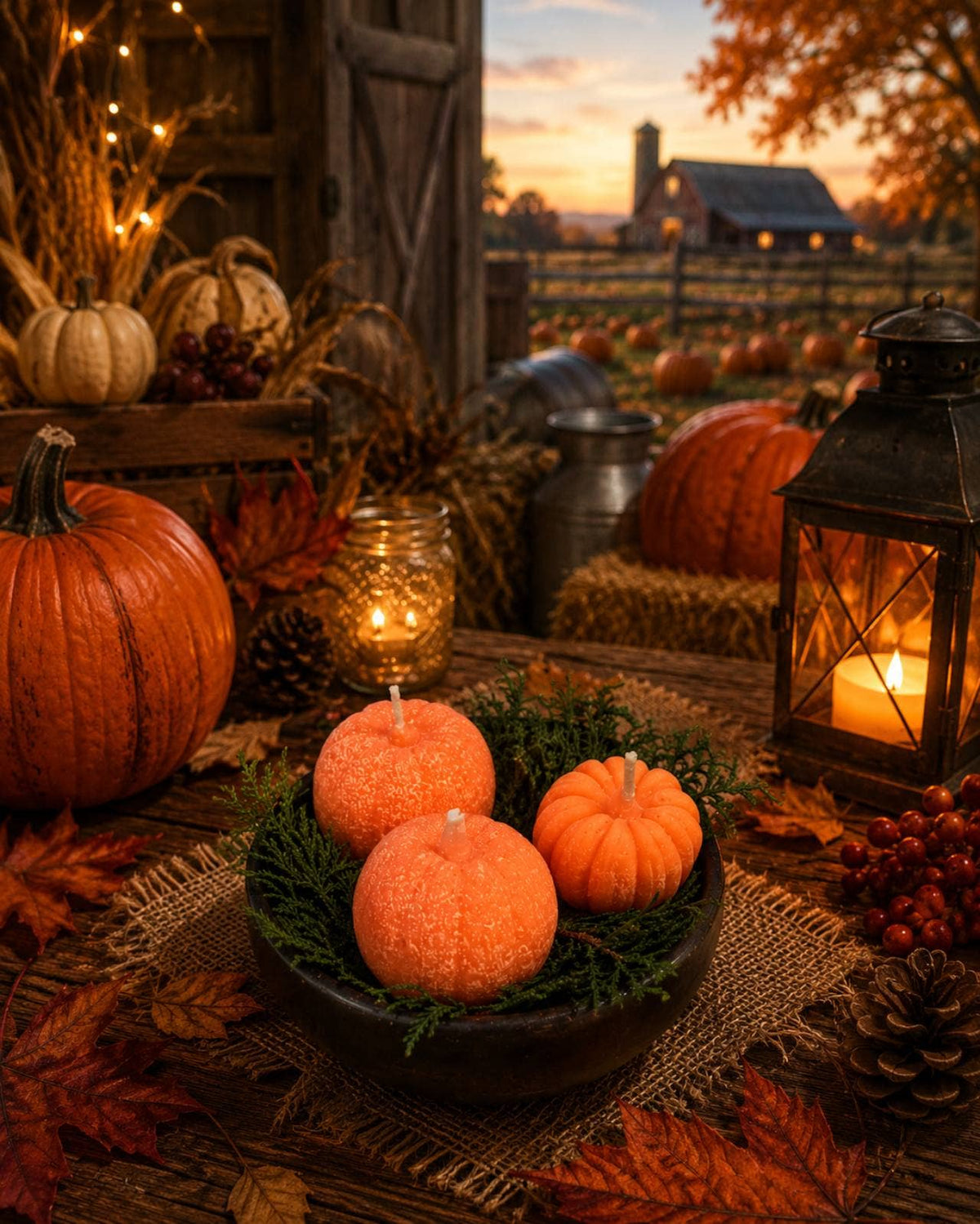Autumn Pumpkin Candle Bowl