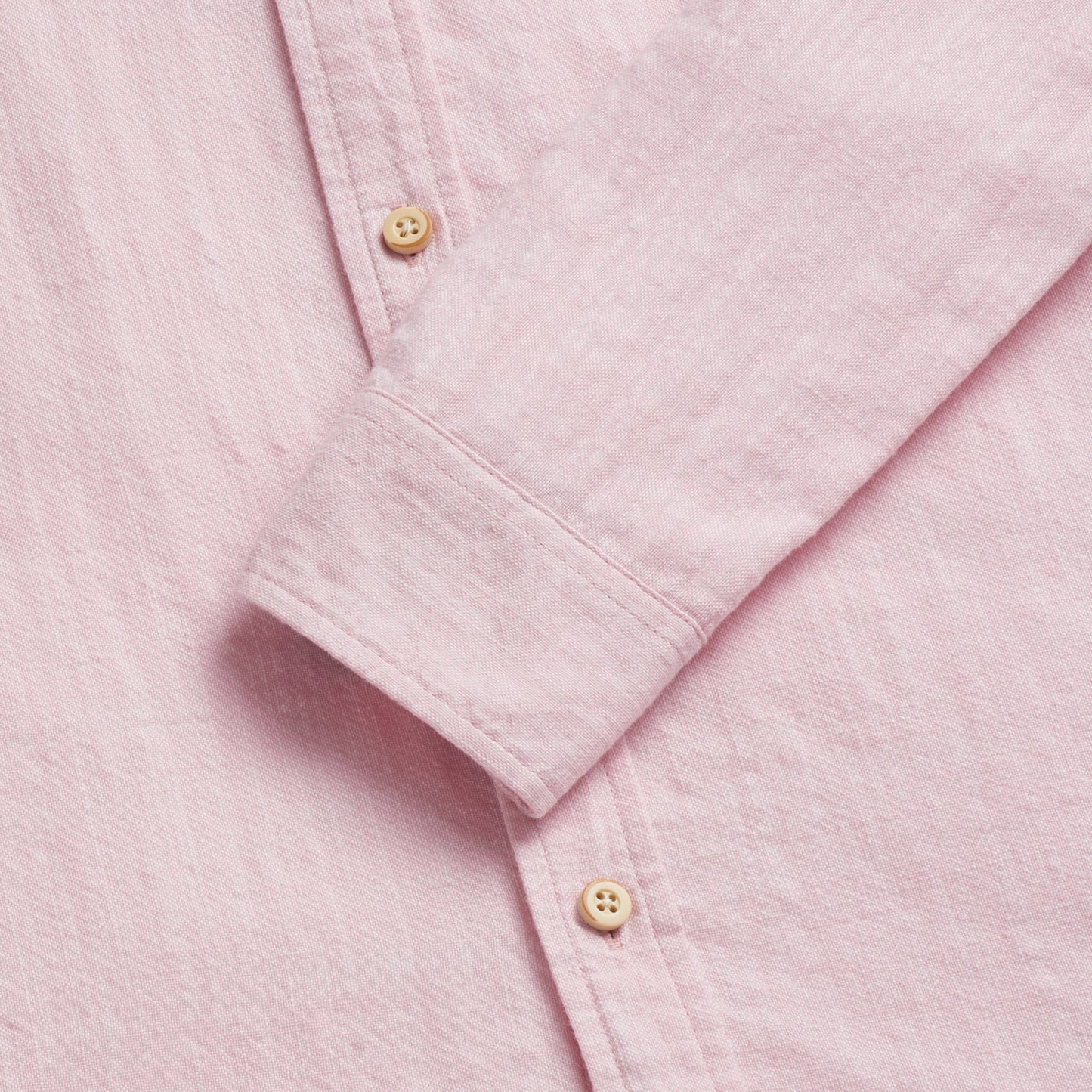 Long Sleeve Collared Button Down Shirt - Coral Blush