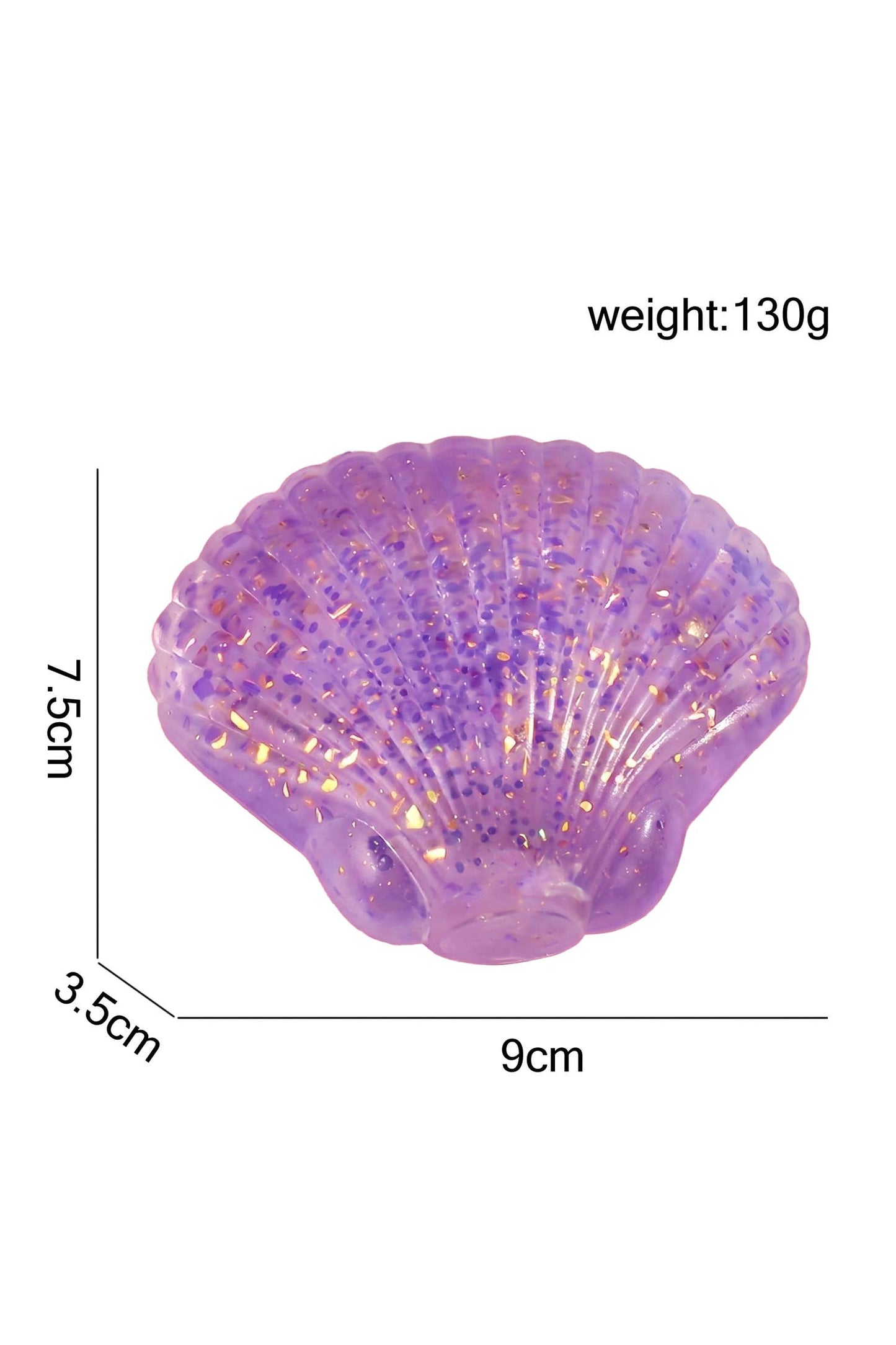Glitter Shell Stress Relief Squish Ball Toy