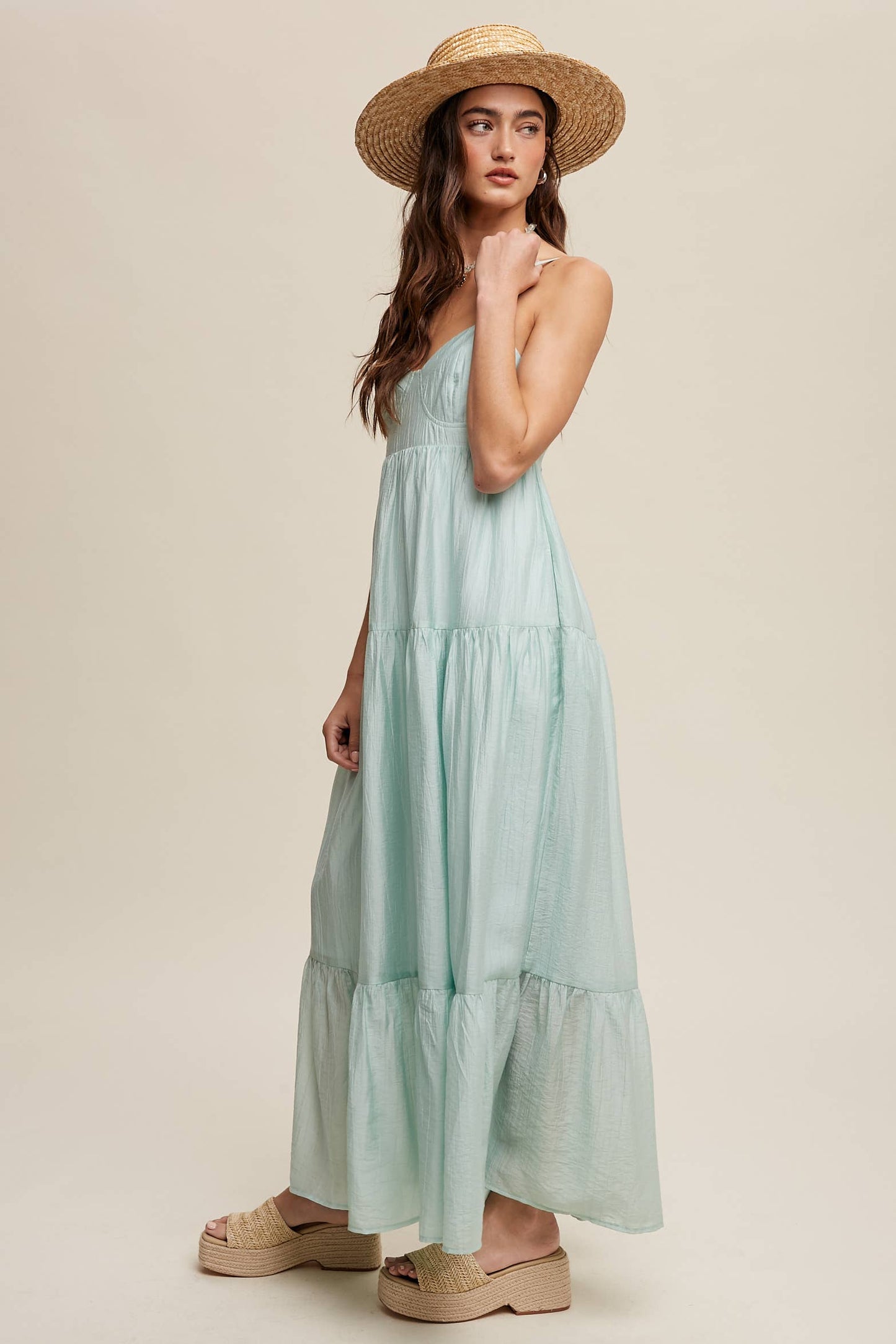 Flowy Romantic Tiered Summer Maxi Dress