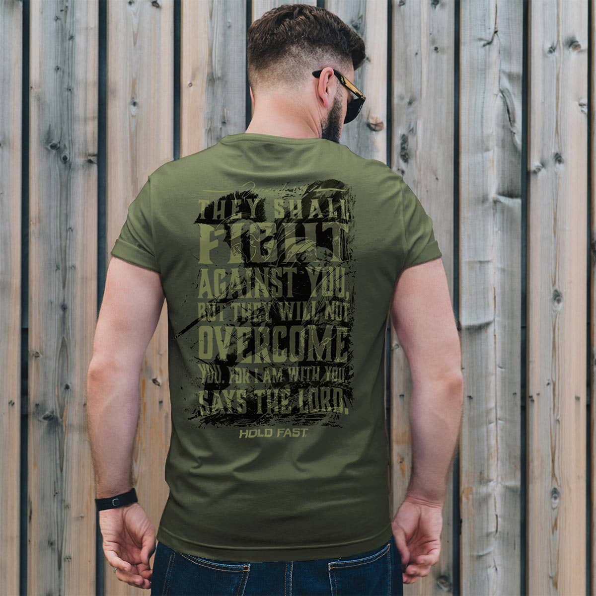 Hold Fast Men's T-Shirt Fight: Military