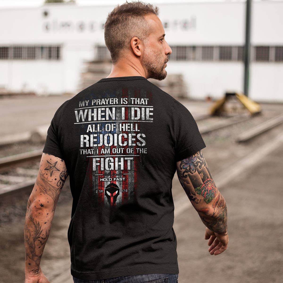 HOLD FAST Men's T-Shirt CS Lewis: Black