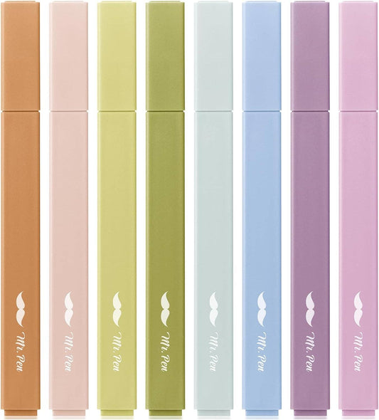 Mr. Pen- Aesthetic Highlighters, 8 Pack, Chisel Tip, Verdant Earth, Cute Highlighters Assorted Colors