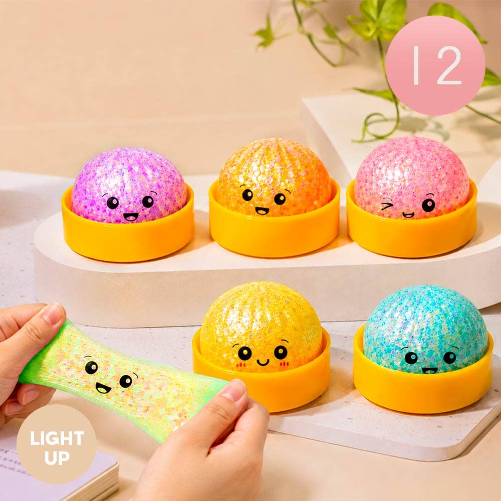 Light Up Bao Bun Dumpling Squeeze Stress Relief Toy