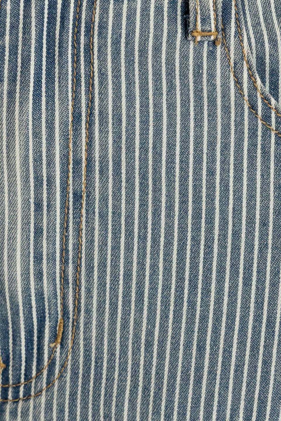 Striped Washed Denim Pant