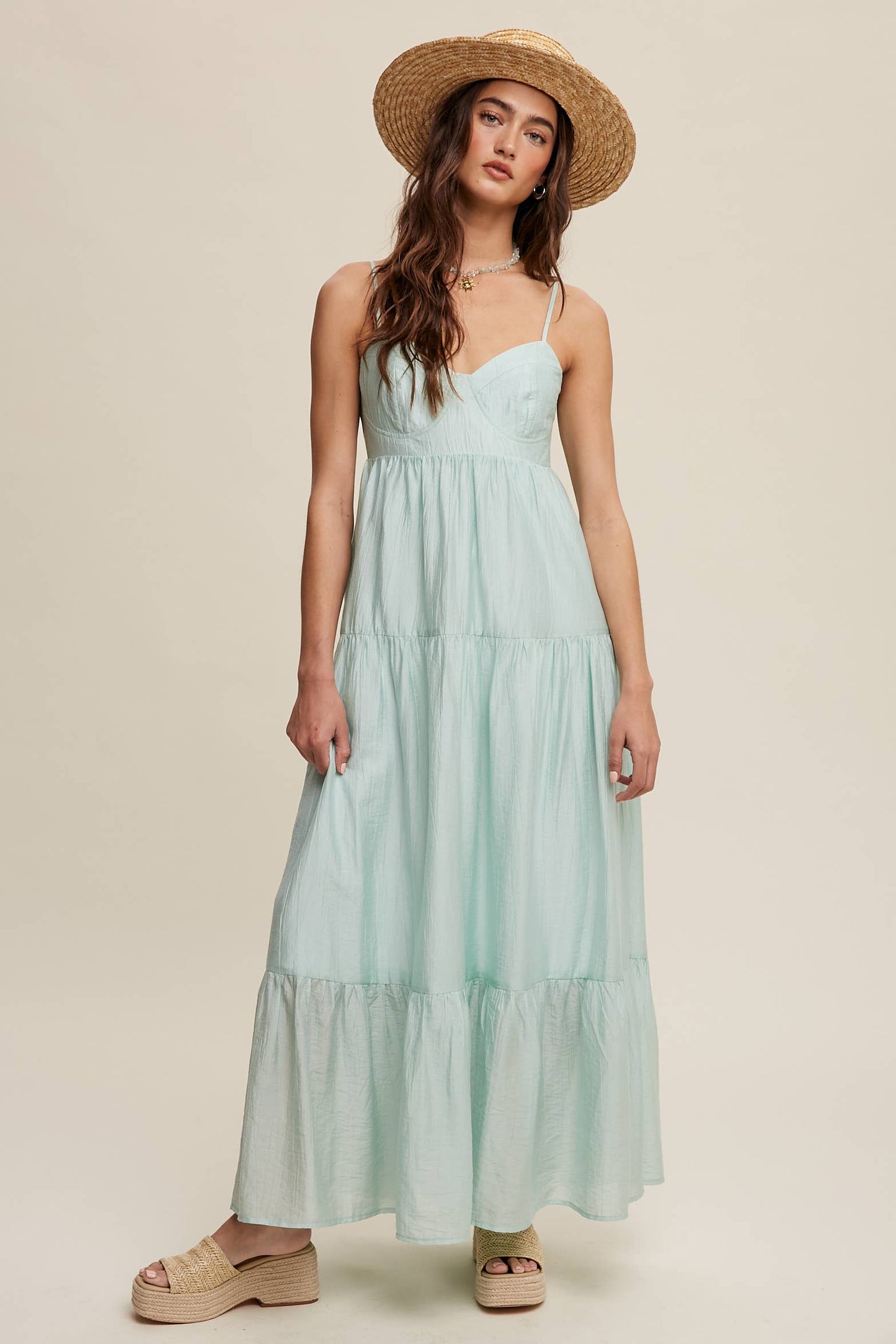 Flowy Romantic Tiered Summer Maxi Dress