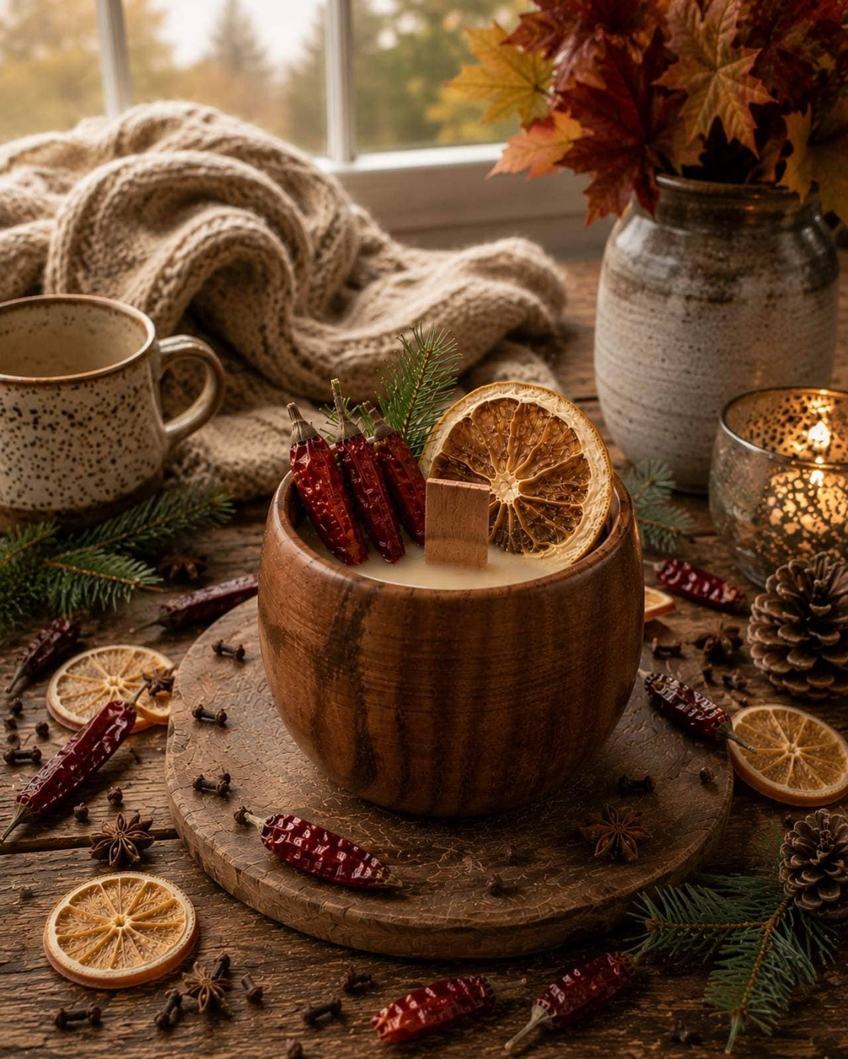 Hot Spice Candle: Cinnamon Orange Clove