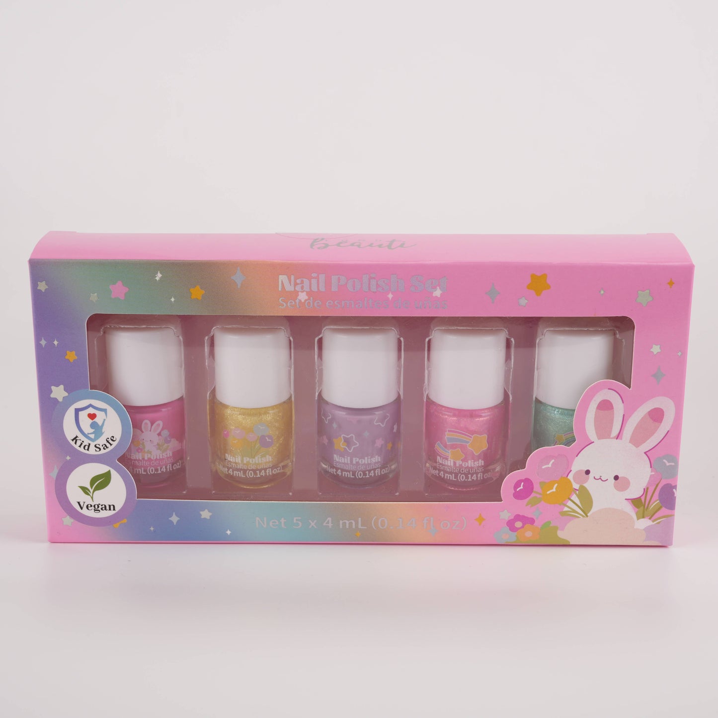 Kids Water-Based Nail Polish Set – 6 Colors Vegan & Kid-Safe