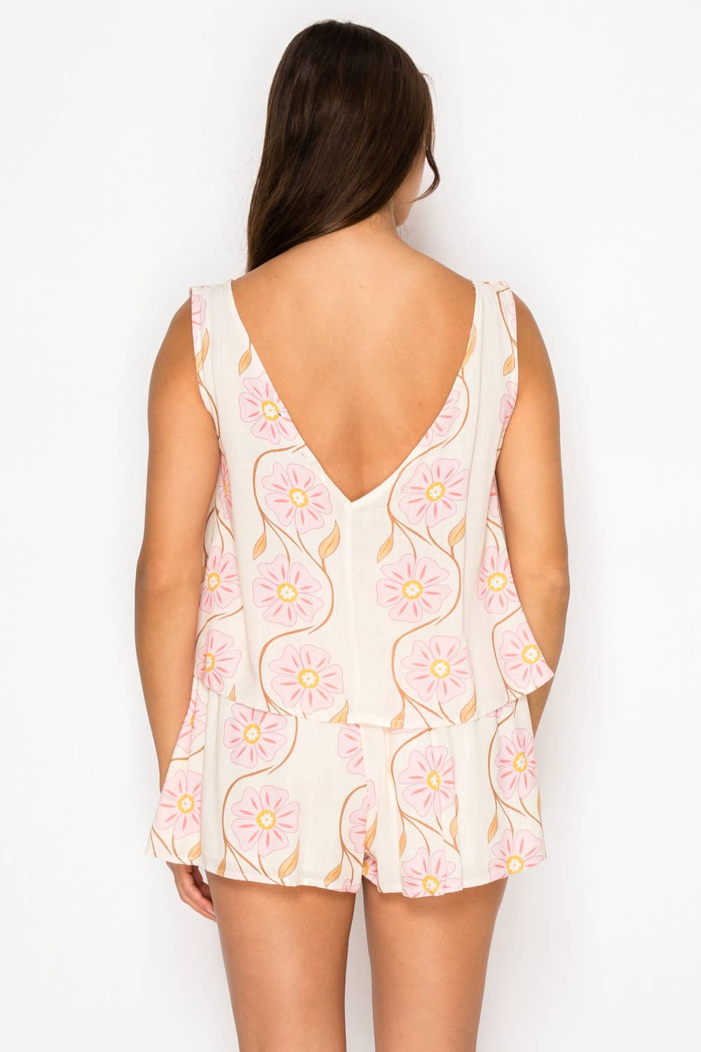 Floral Swirl Shorts Set