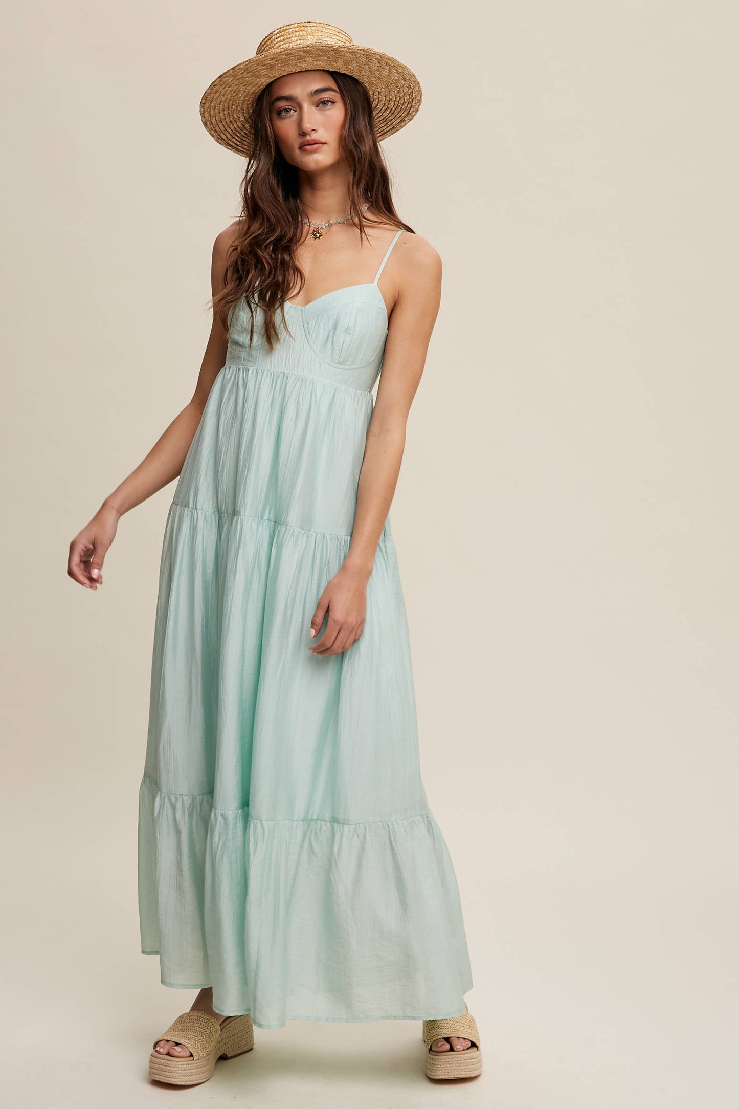 Flowy Romantic Tiered Summer Maxi Dress