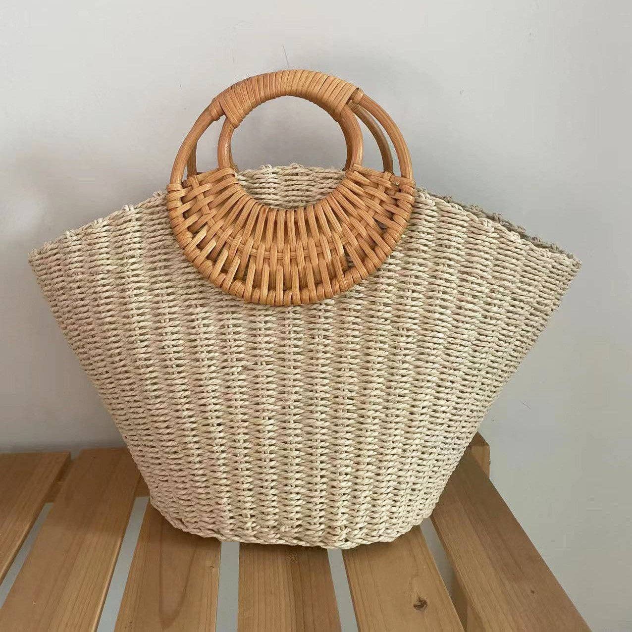 Straw Forest Woven Vacation Bag