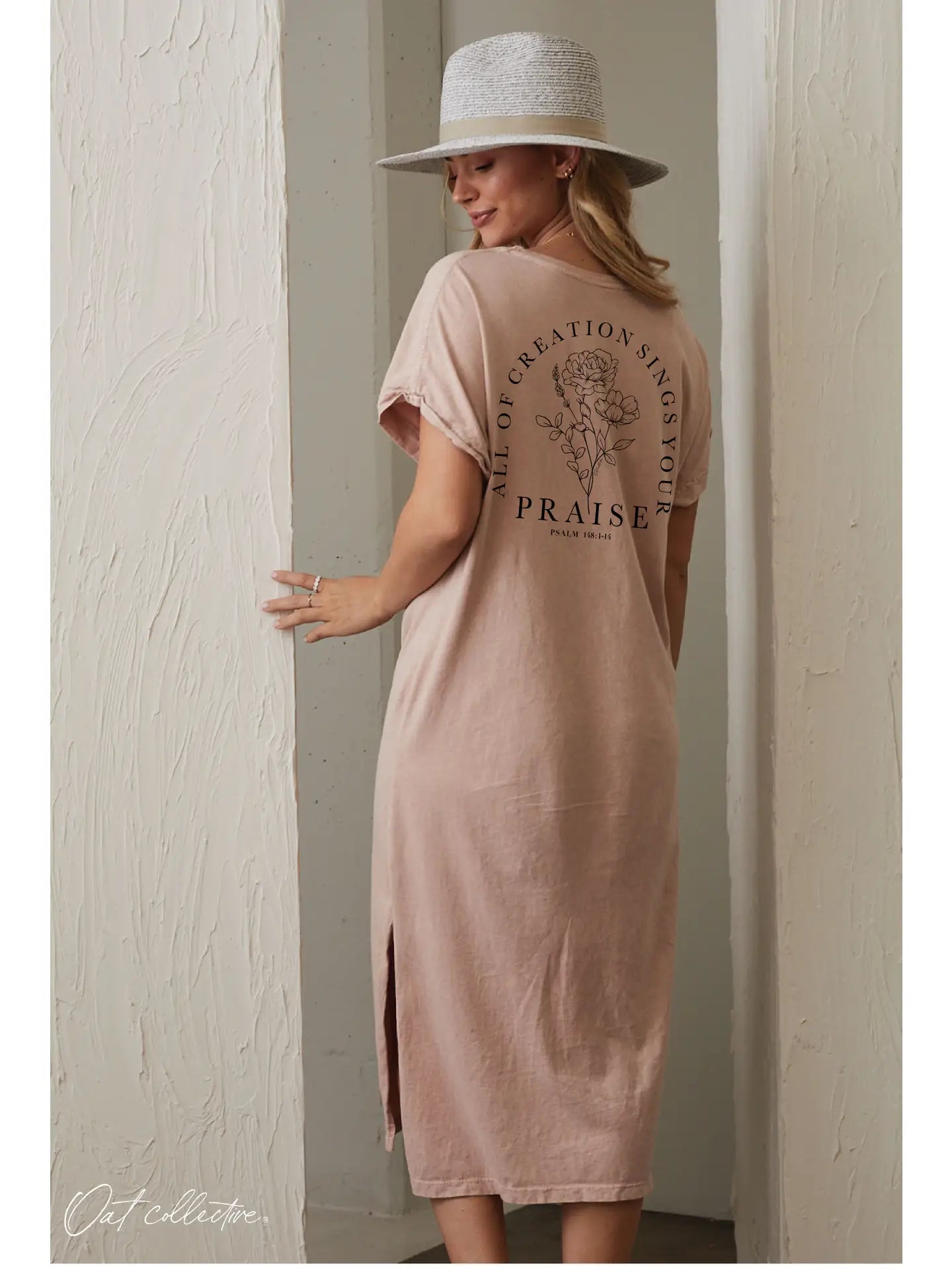 PRAISE THE LORD Mineral Washed Graphic Dress