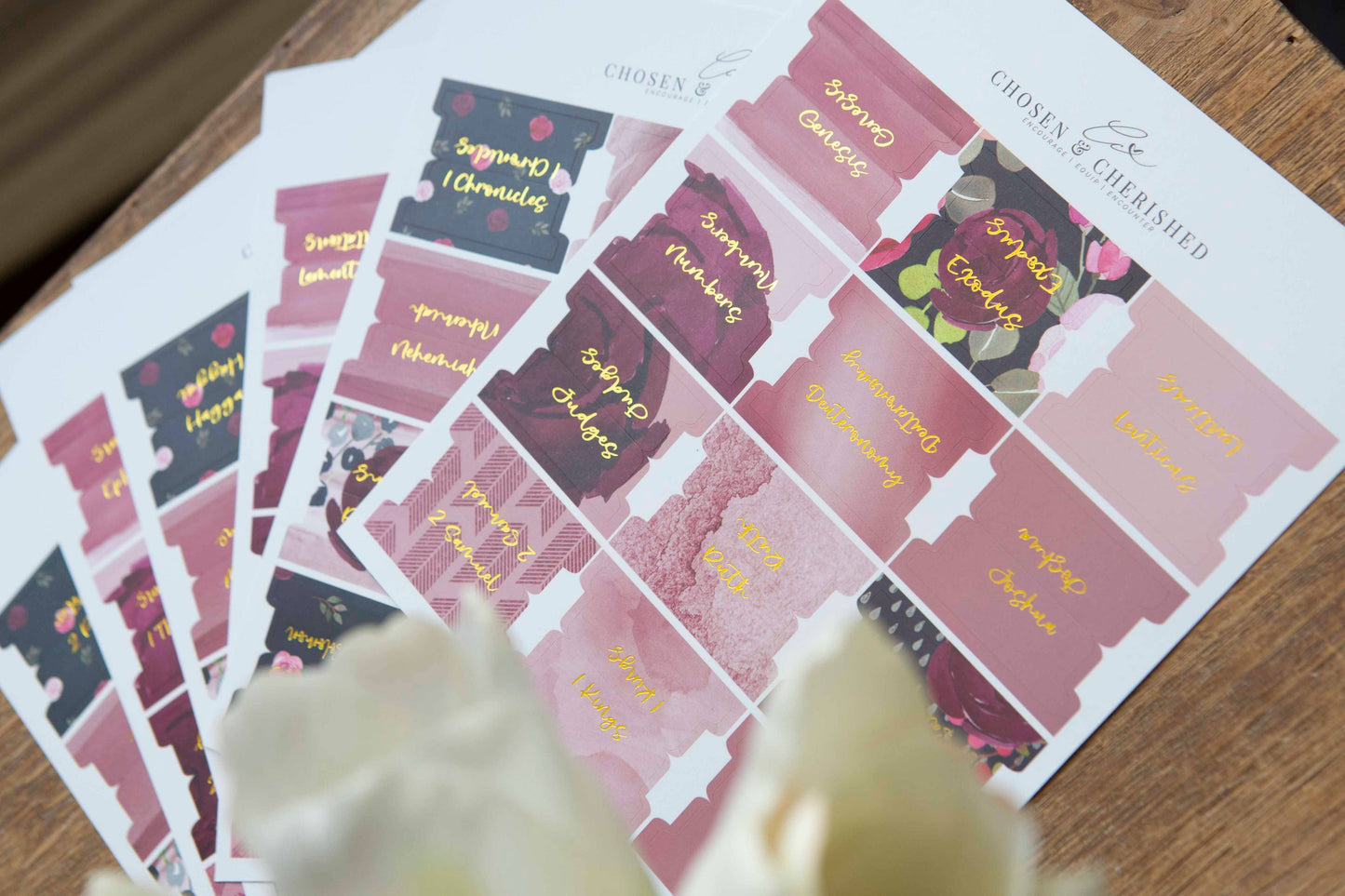 Floral Bible Tabs | Bible Book Tabs