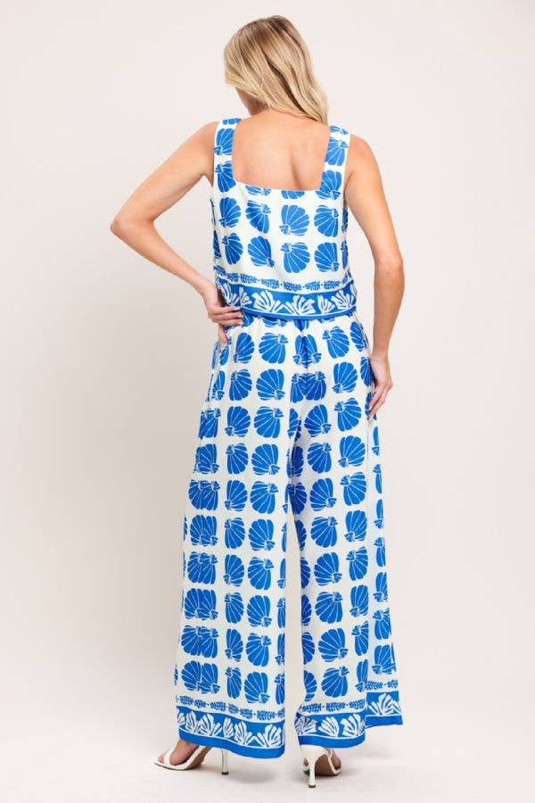 Printed Woven Top and Pant Set