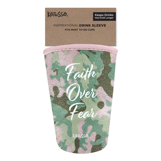 Kerusso Drink Sleeve Faith Over Fear: Camo