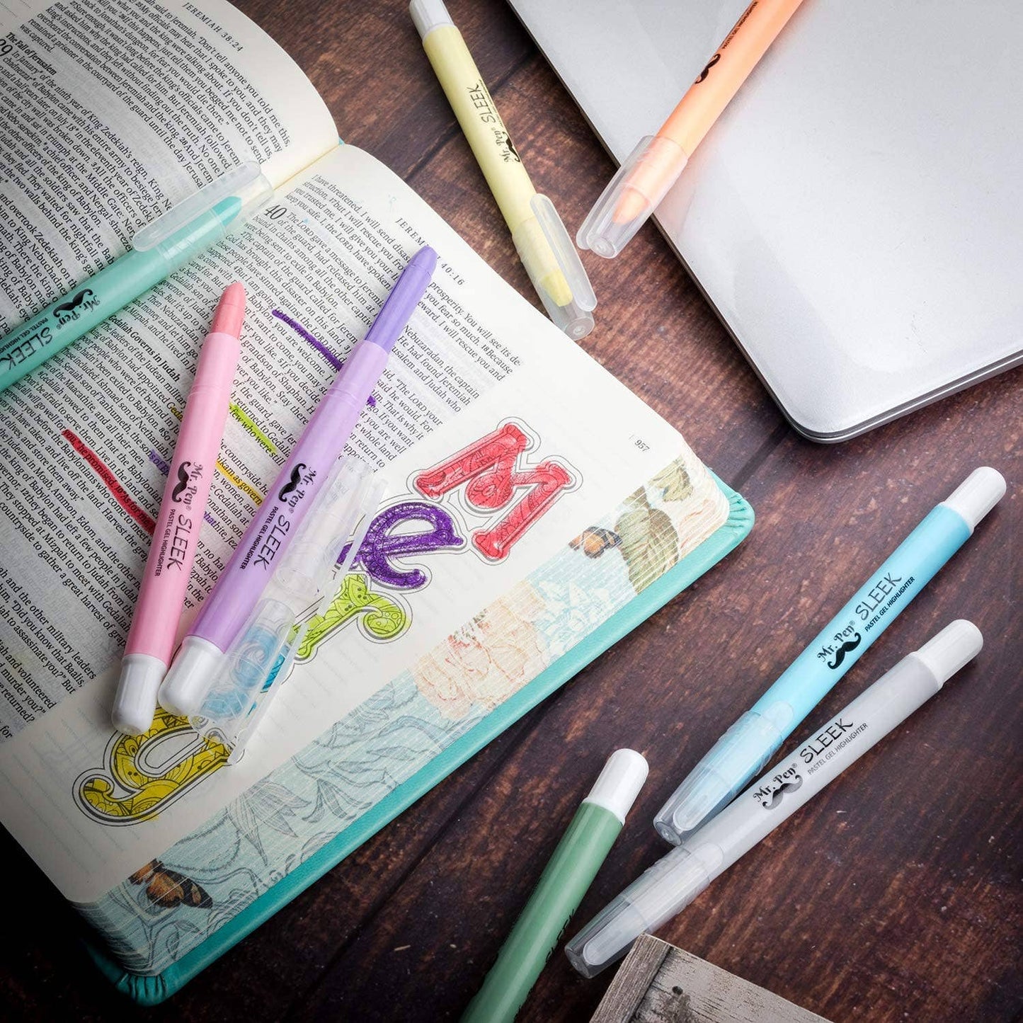 Mr. Pen: Vibrant Bible & Pastel Gel Highlighters