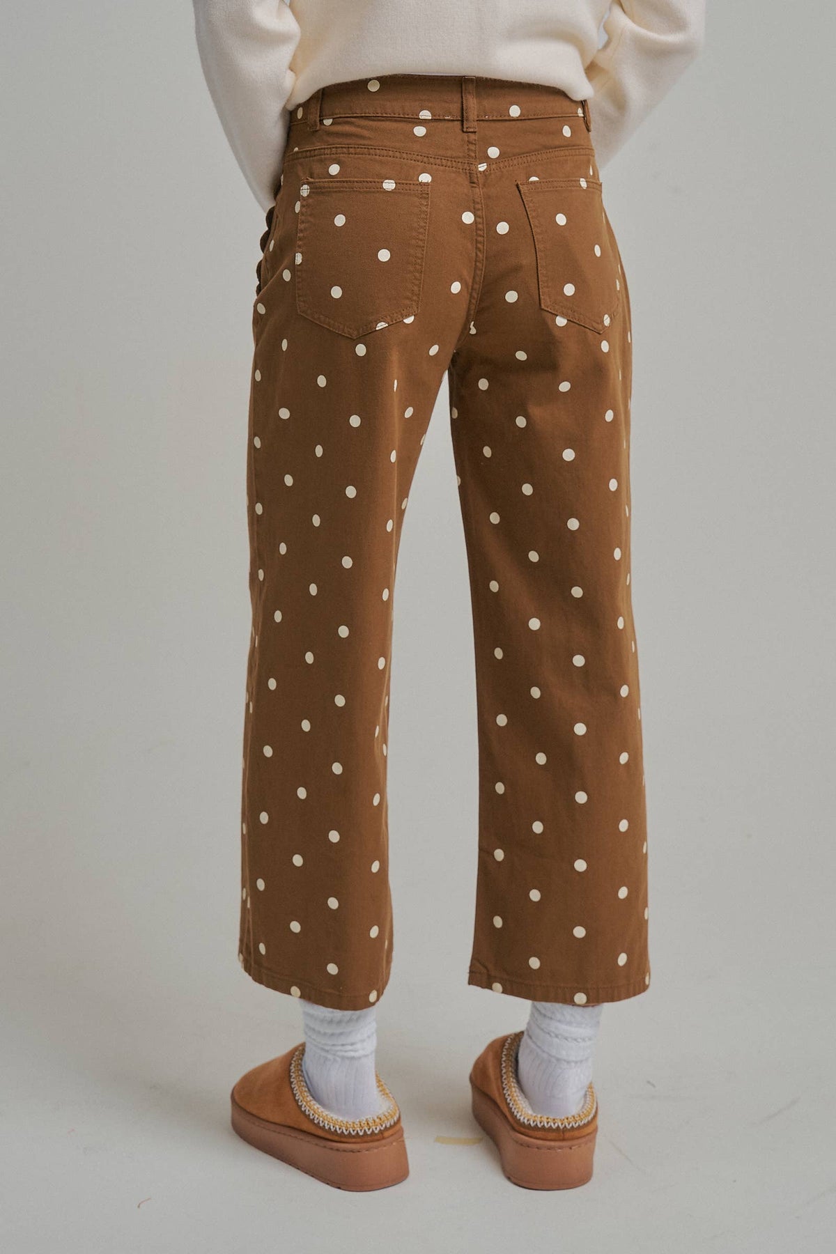 WIDE LEG POLKA DOT PANTS