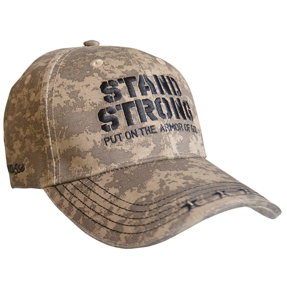Mens Baseball Cap Stand Strong: Desert Camo