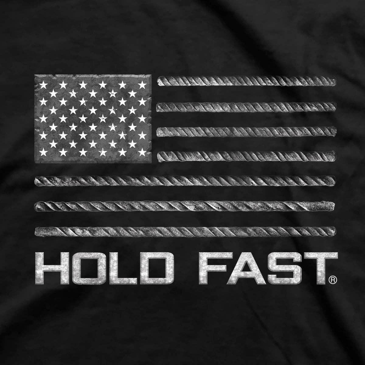 HOLD FAST Men's T-Shirt Rebar Flag: Black