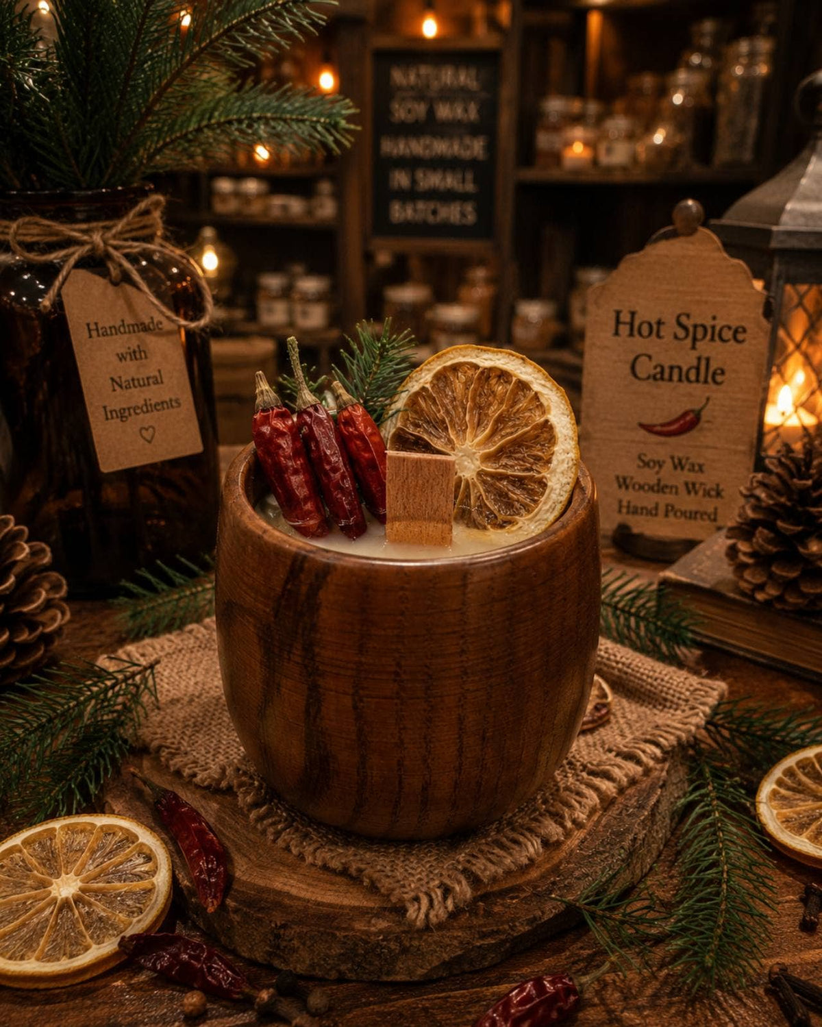Hot Spice Candle: Cinnamon Orange Clove