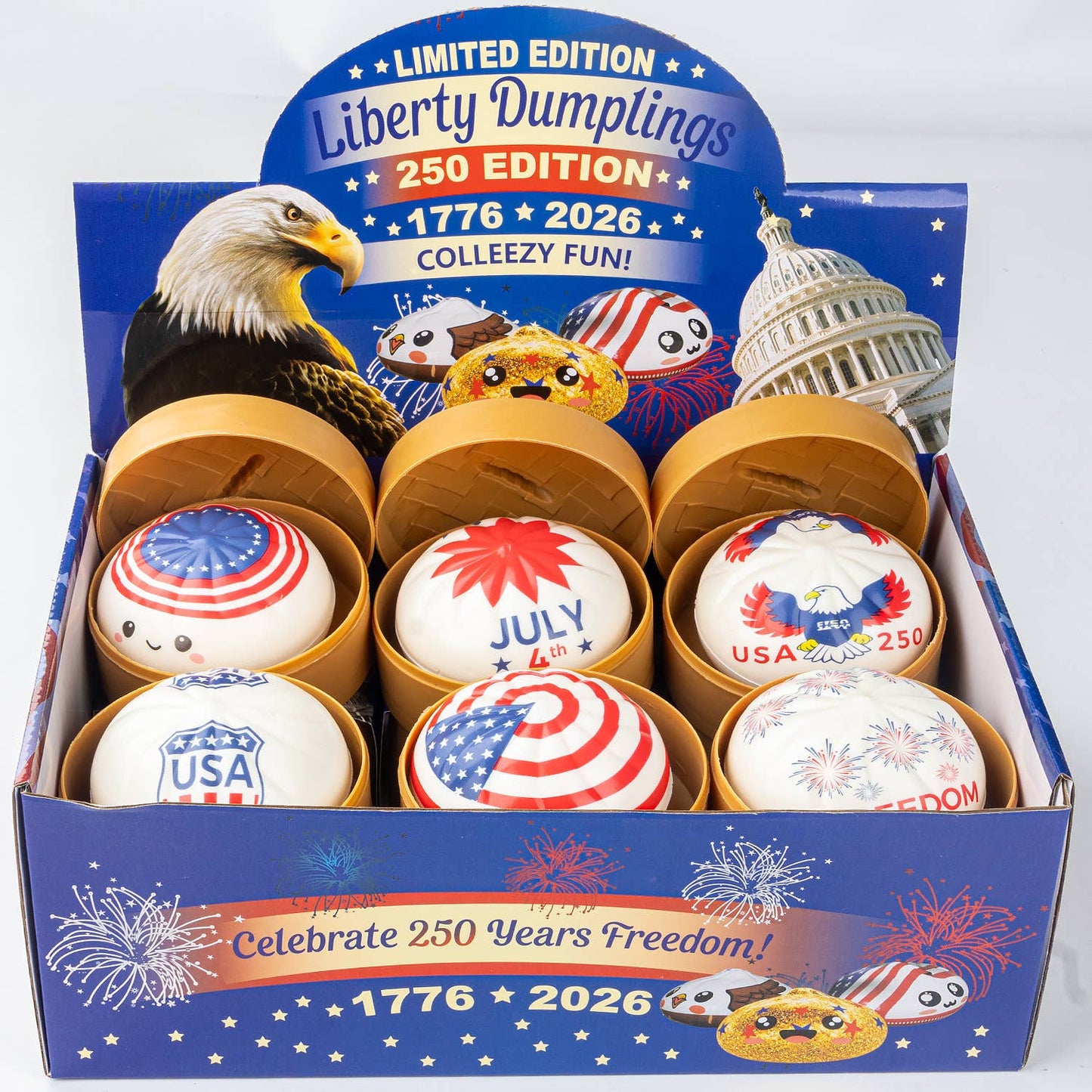 4th of July flag USA DUMPLINGS Squishy squeeze Toy: Foam material