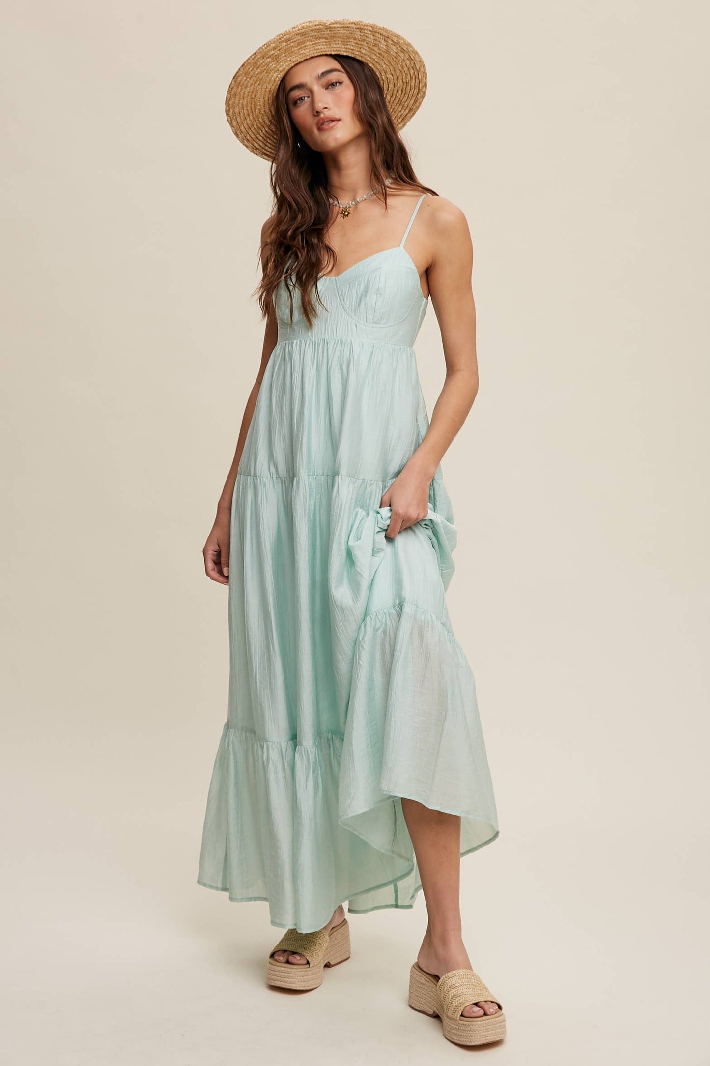 Flowy Romantic Tiered Summer Maxi Dress
