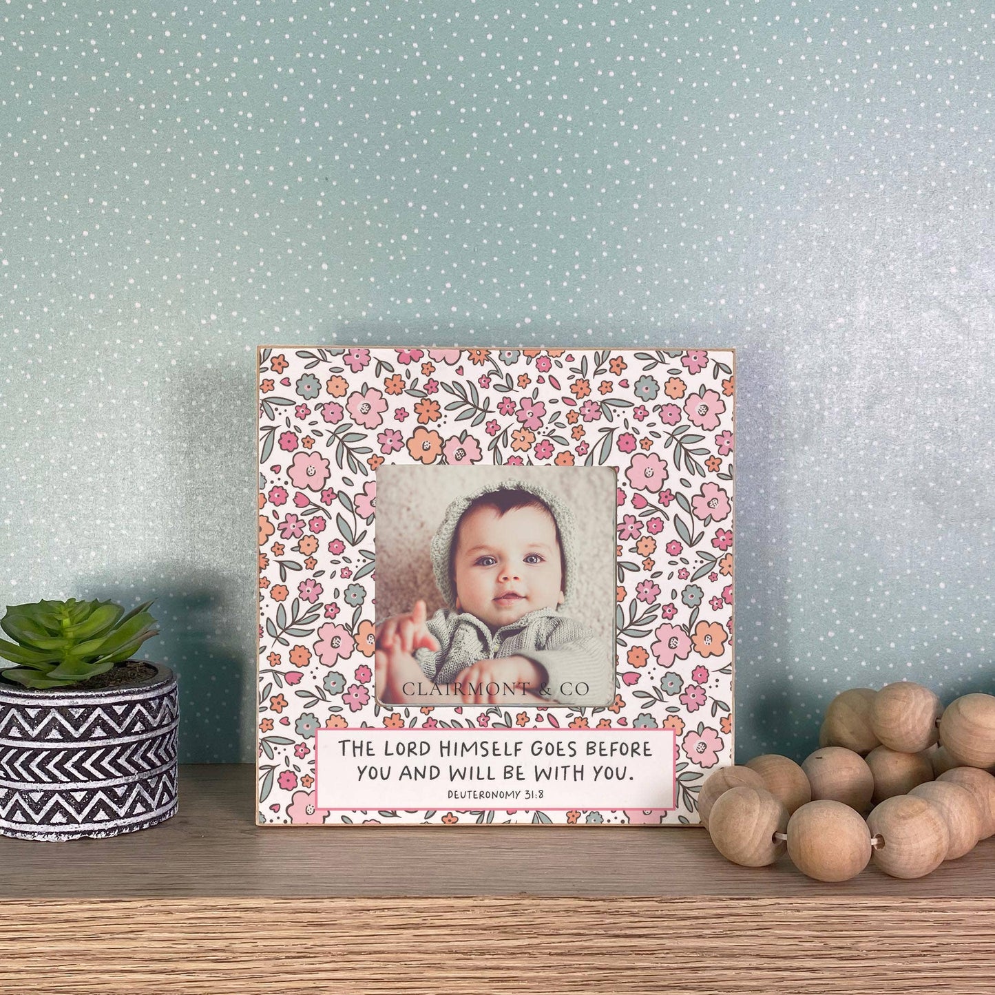 Floral Pattern The Lord Himself Picture Frame