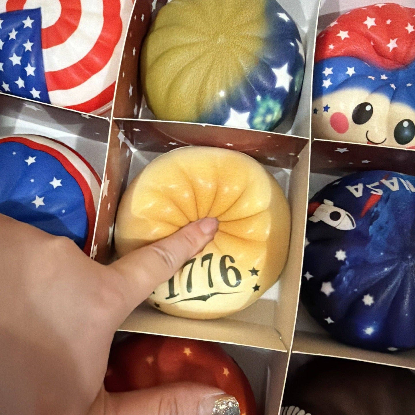 4th of July Squishy Toy Set Patriotic Stress Ball