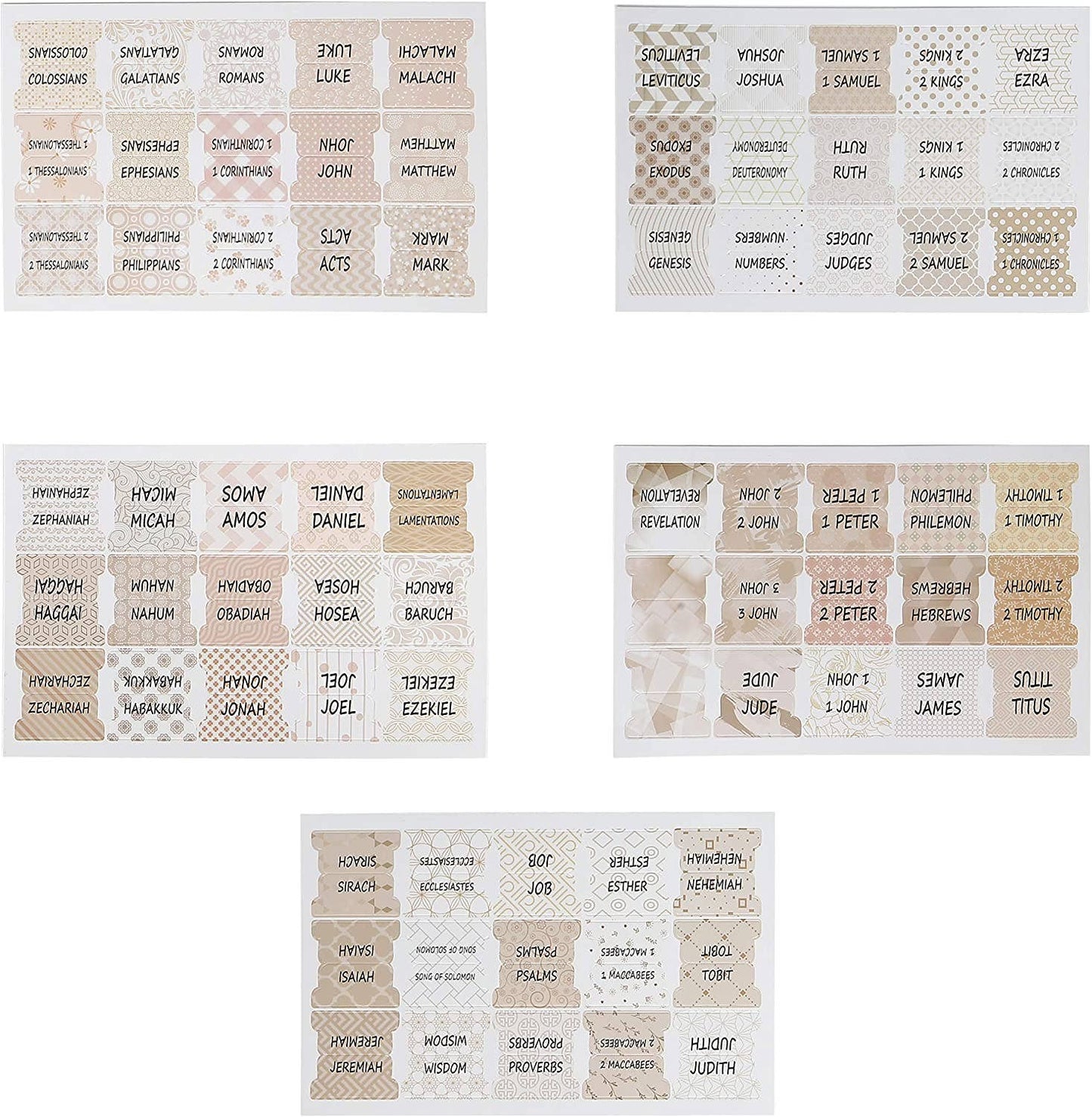 Bible Tabs for Bibles, 75 Tabs