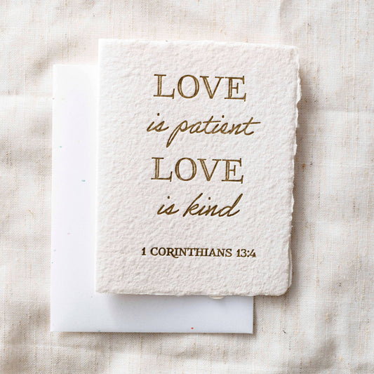 Love is patient Love is kind | Christian Greeting Card