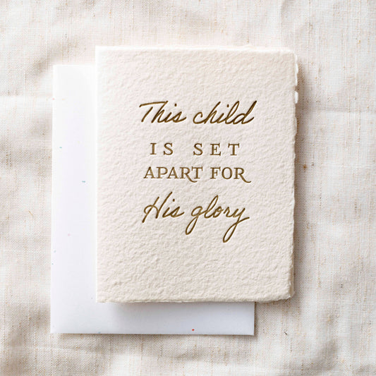 This Child Is Set Apart | Baby Christian ChurchGreeting Card