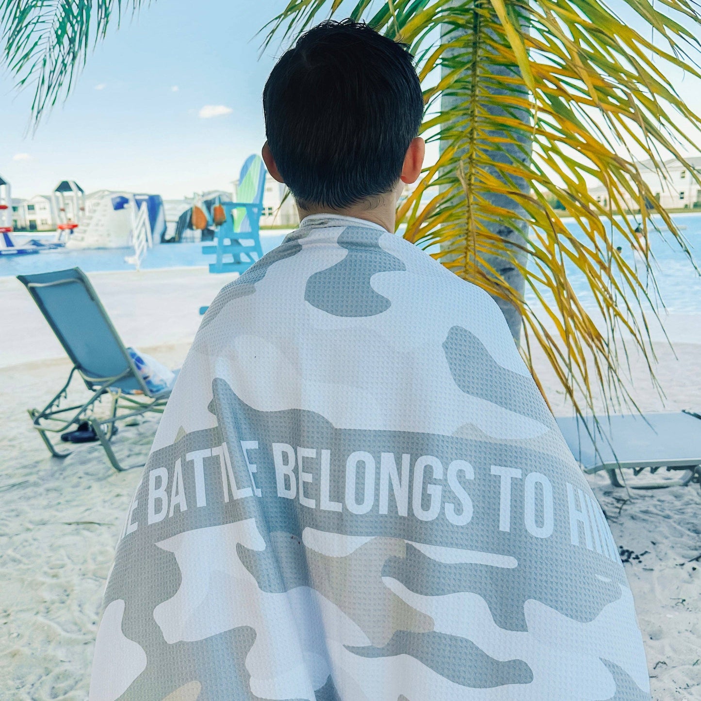 Faith Beach Towel: Battle Belongs to Him