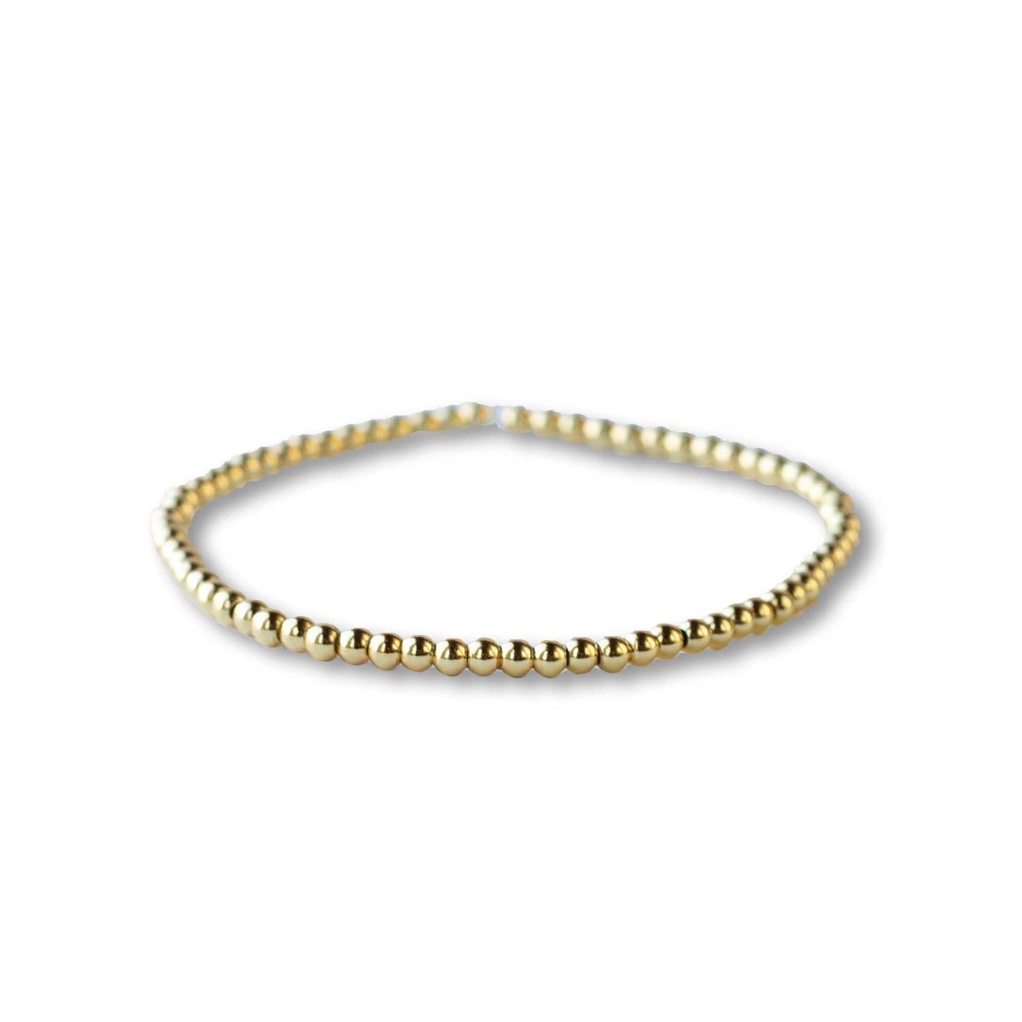 Tarnish Resistant Gold Plated 3mm Beaded Stretch