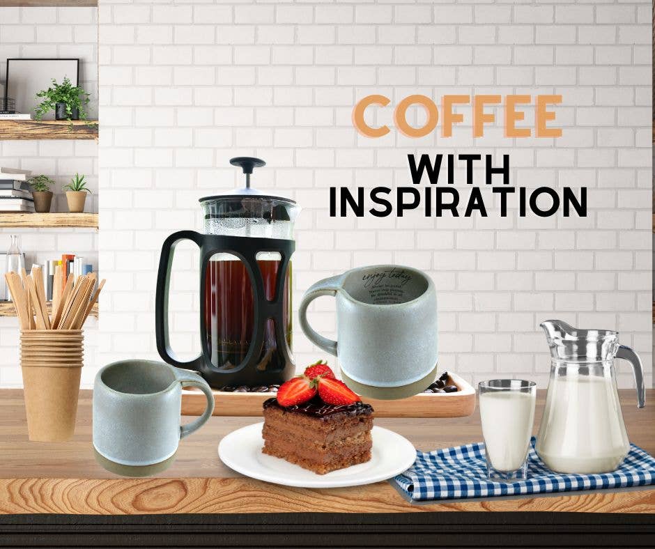 Coffee Mug Enjoy Today Stone Gray