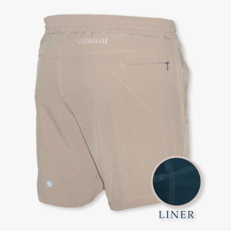 Kids Khaki Sport Shorts: Built-in Liner