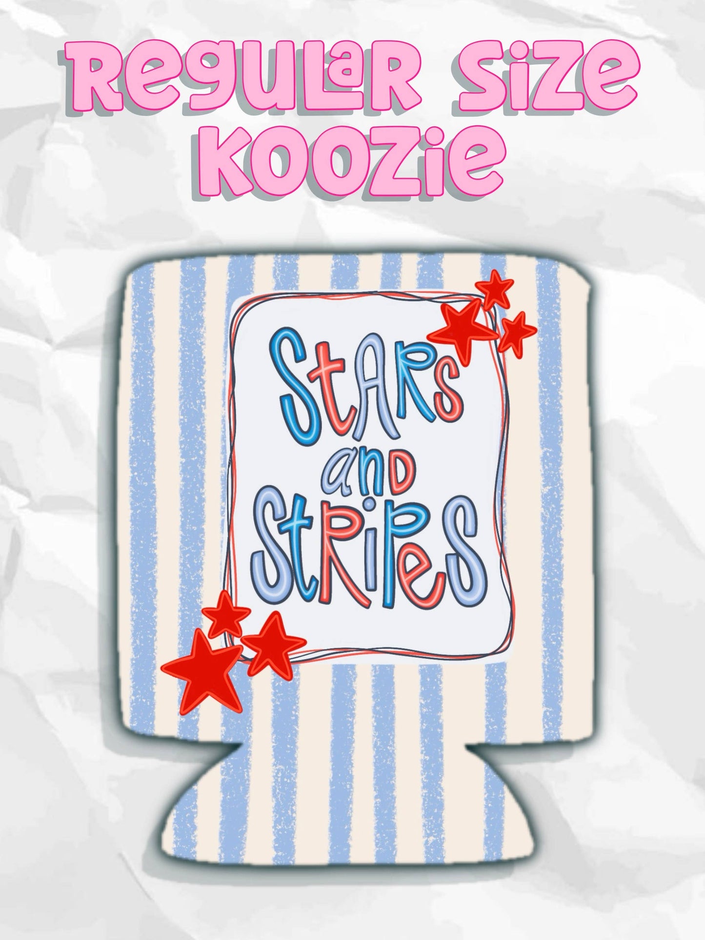 Stars and Stripes patriotic koozie