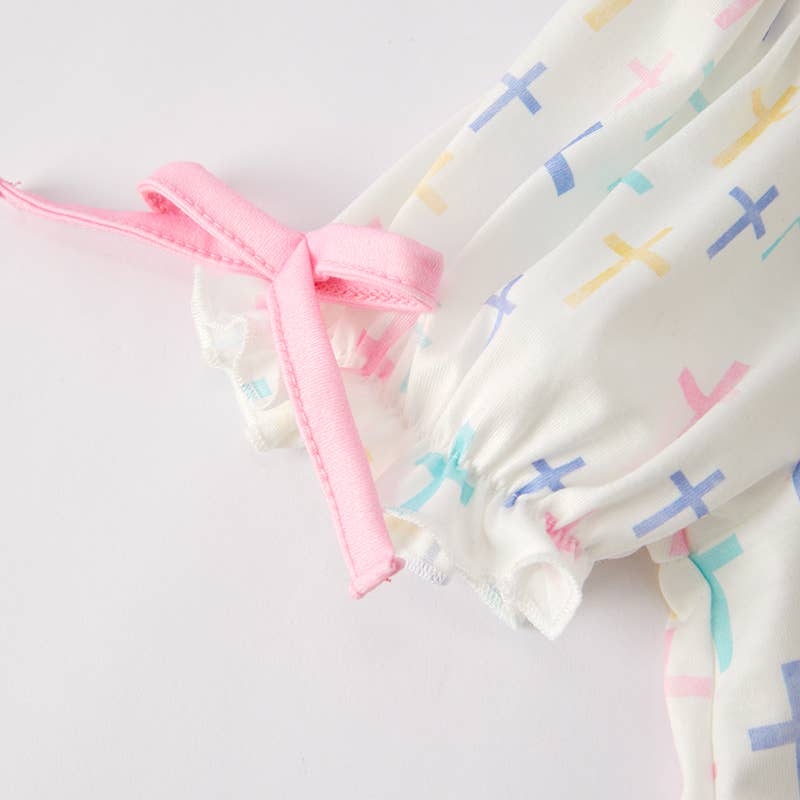 Toddler Girls Easter Cross Smocking Embroidery Dress