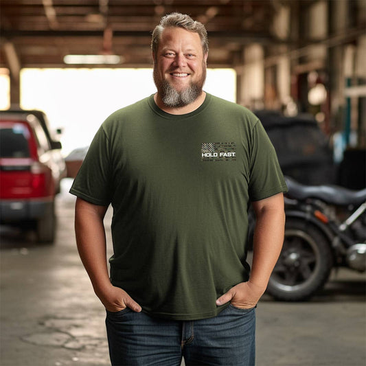 HOLD FAST Men's T-Shirt We The People Camo: Military Green