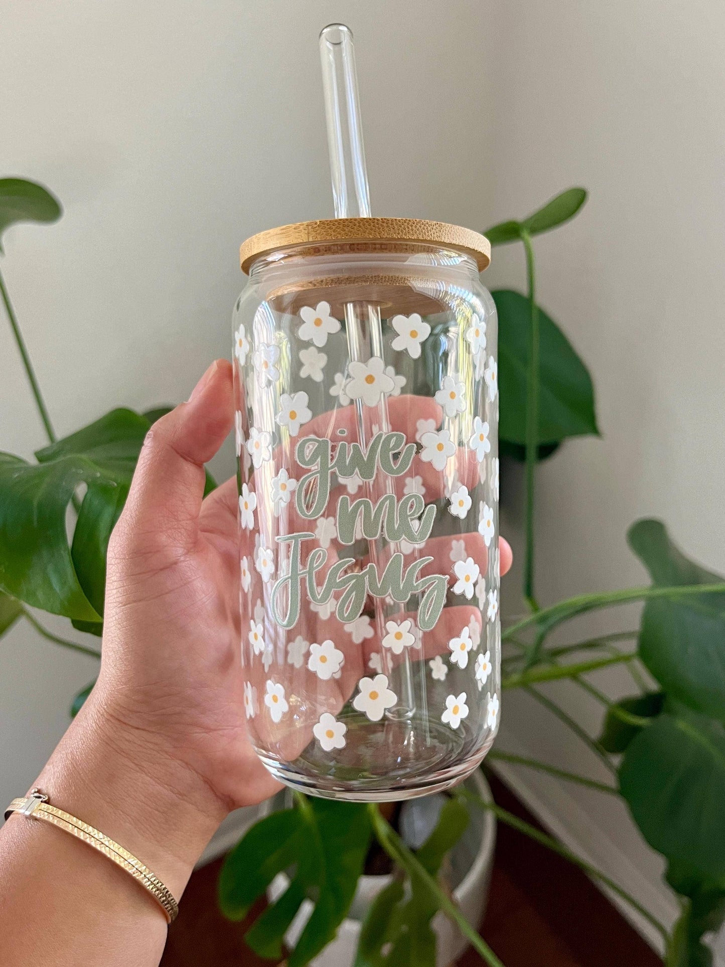 Give Me Jesus Glass Cup